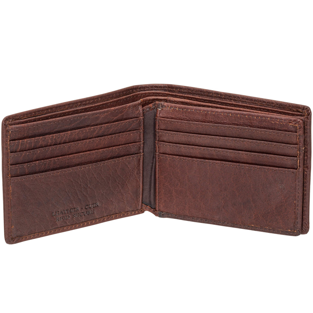 Mancini Portefeuille RFID avec volet au centre et pochette pour la monnaie 99-54183 | Cuir Buffalo - Boutique du Cordonnier