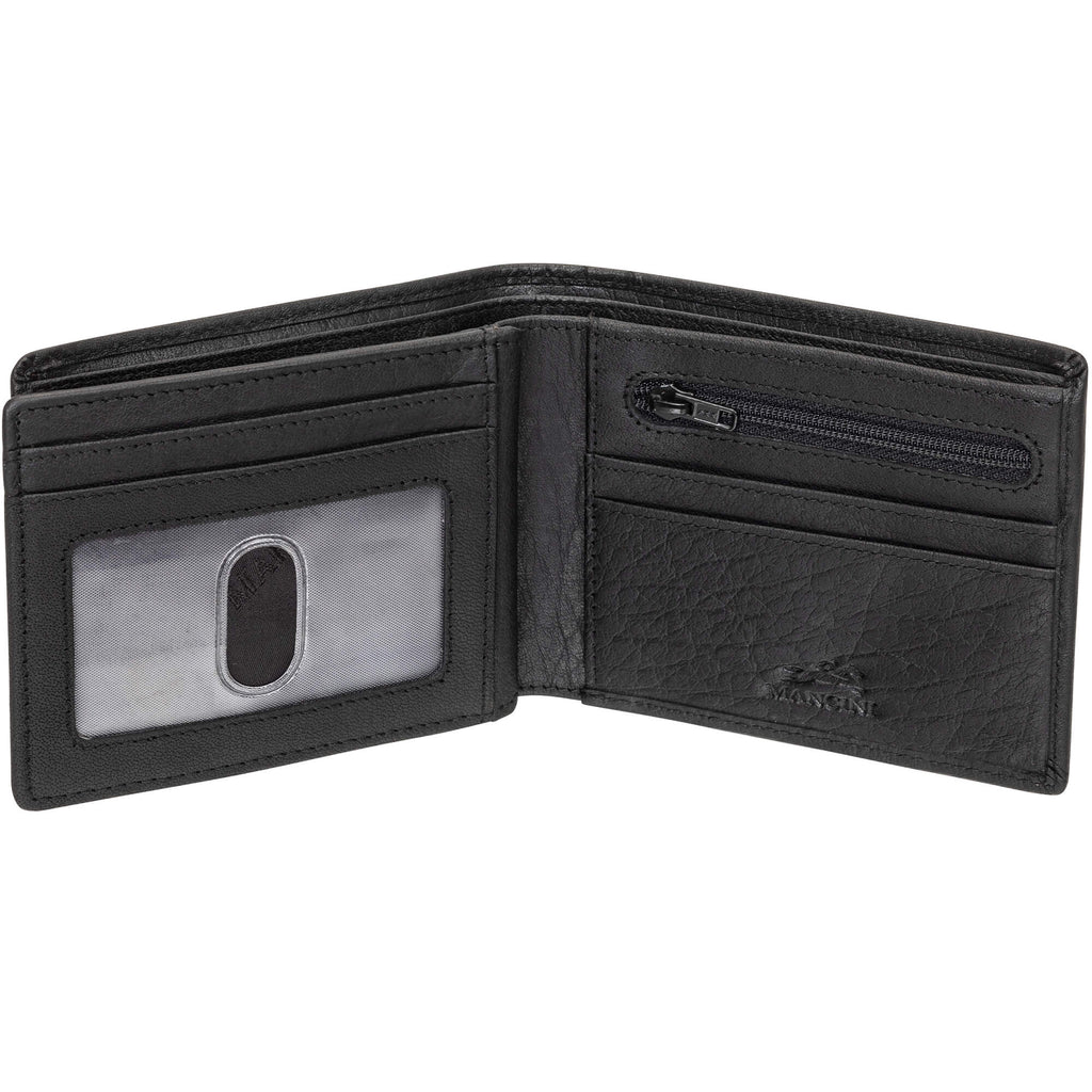 Mancini Portefeuille RFID avec volet au centre et pochette pour la monnaie 99-54183 | Cuir Buffalo - Boutique du Cordonnier