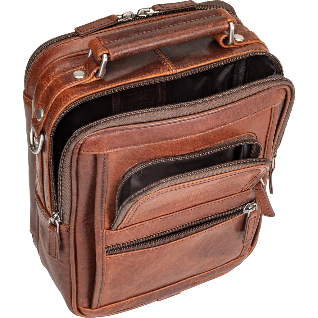 Mancini Buffalo Grand sac unisexe avec organisateur arrière à fermeture éclair 99-5412 | Cuir - Boutique du Cordonnier