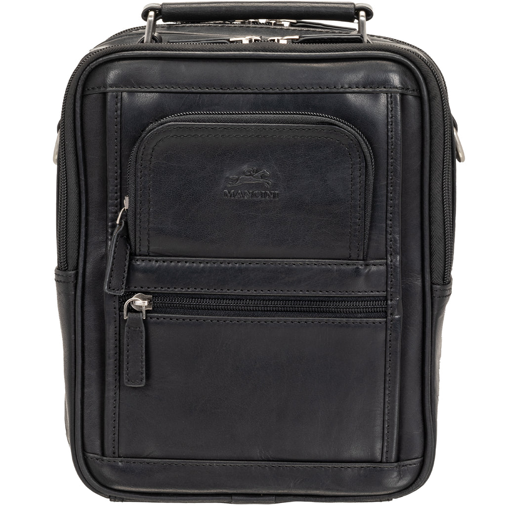 Mancini Buffalo Grand sac unisexe avec organisateur arrière à fermeture éclair 99-5412 | Cuir - Boutique du Cordonnier