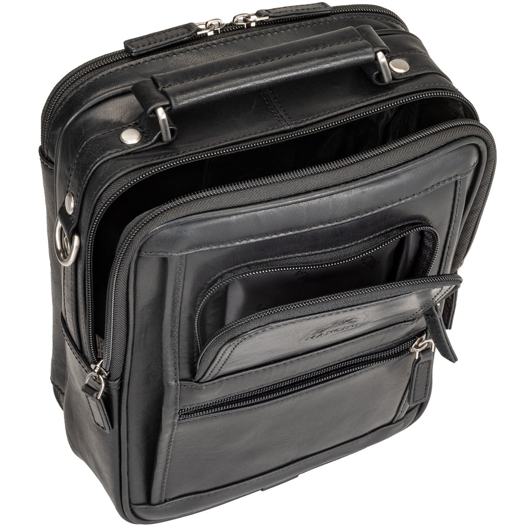 Mancini Buffalo Grand sac unisexe avec organisateur arrière à fermeture éclair 99-5412 | Cuir - Boutique du Cordonnier