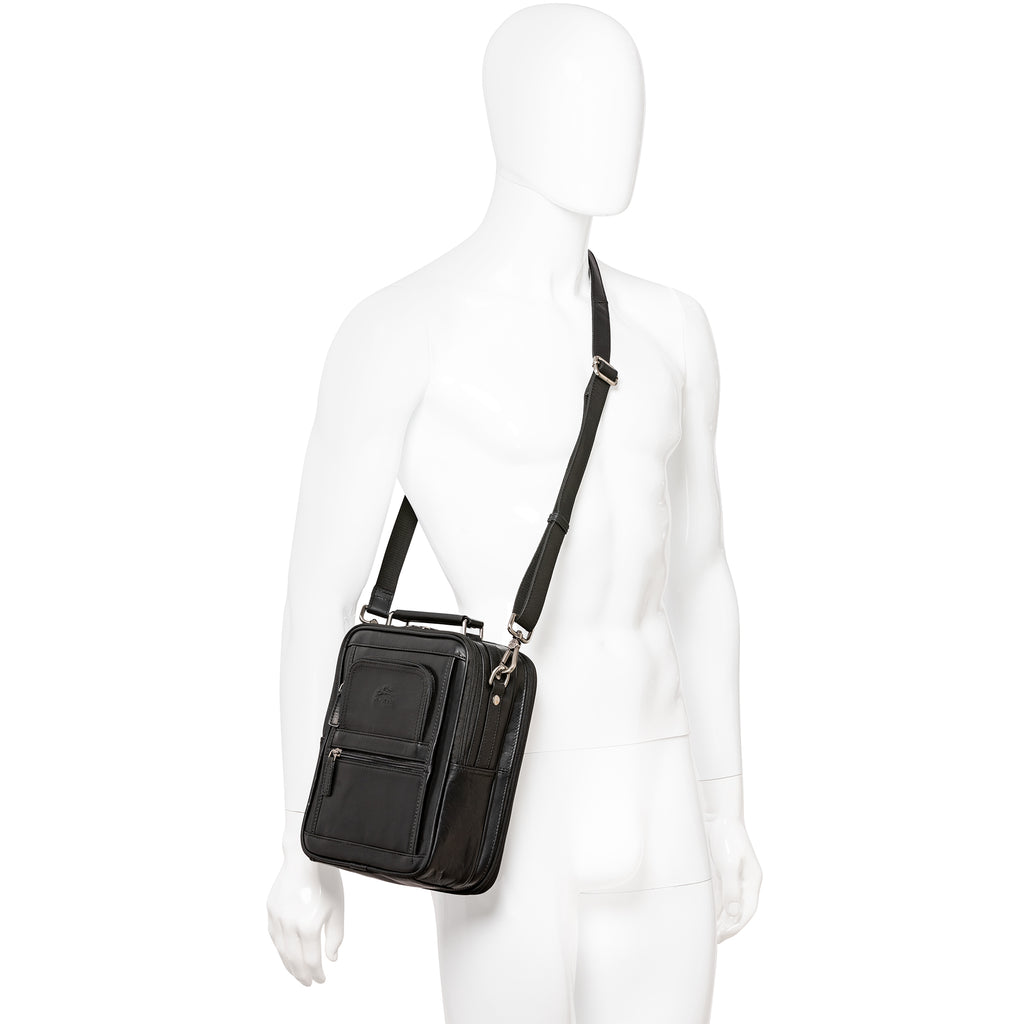 Mancini Buffalo Grand sac unisexe avec organisateur arrière à fermeture éclair 99-5412 | Cuir - Boutique du Cordonnier