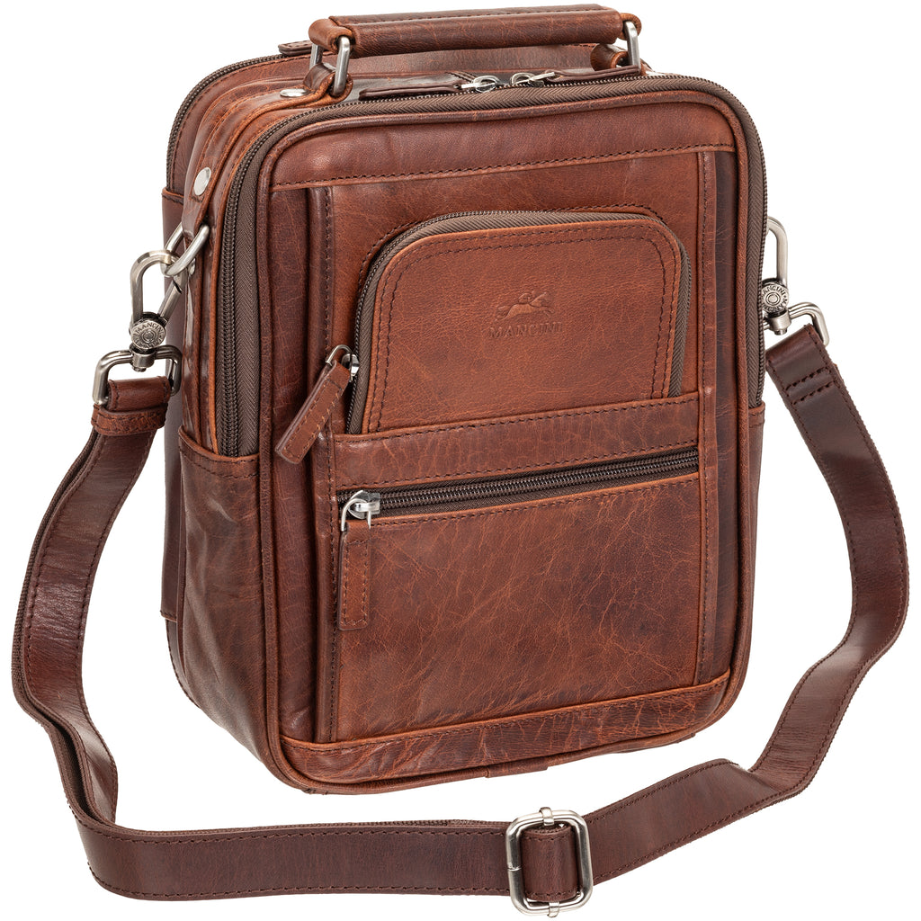 Mancini Buffalo Grand sac unisexe avec organisateur arrière à fermeture éclair 99-5412 | Cuir - Boutique du Cordonnier