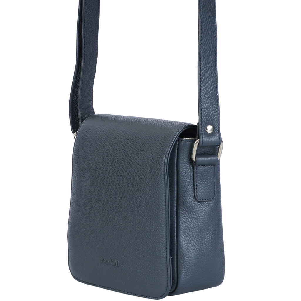 Mancini Pebbled Sac à bandoulière Page HBP1072 | Cuir - Boutique du Cordonnier