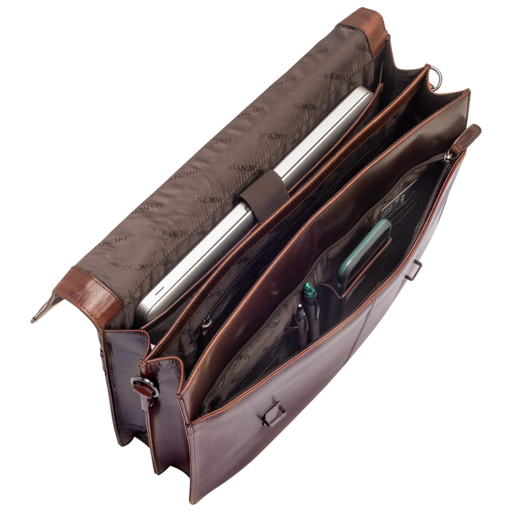 Mancini Porte-Document pour Portable 15.6po 99-5434 | Cuir - Boutique du Cordonnier
