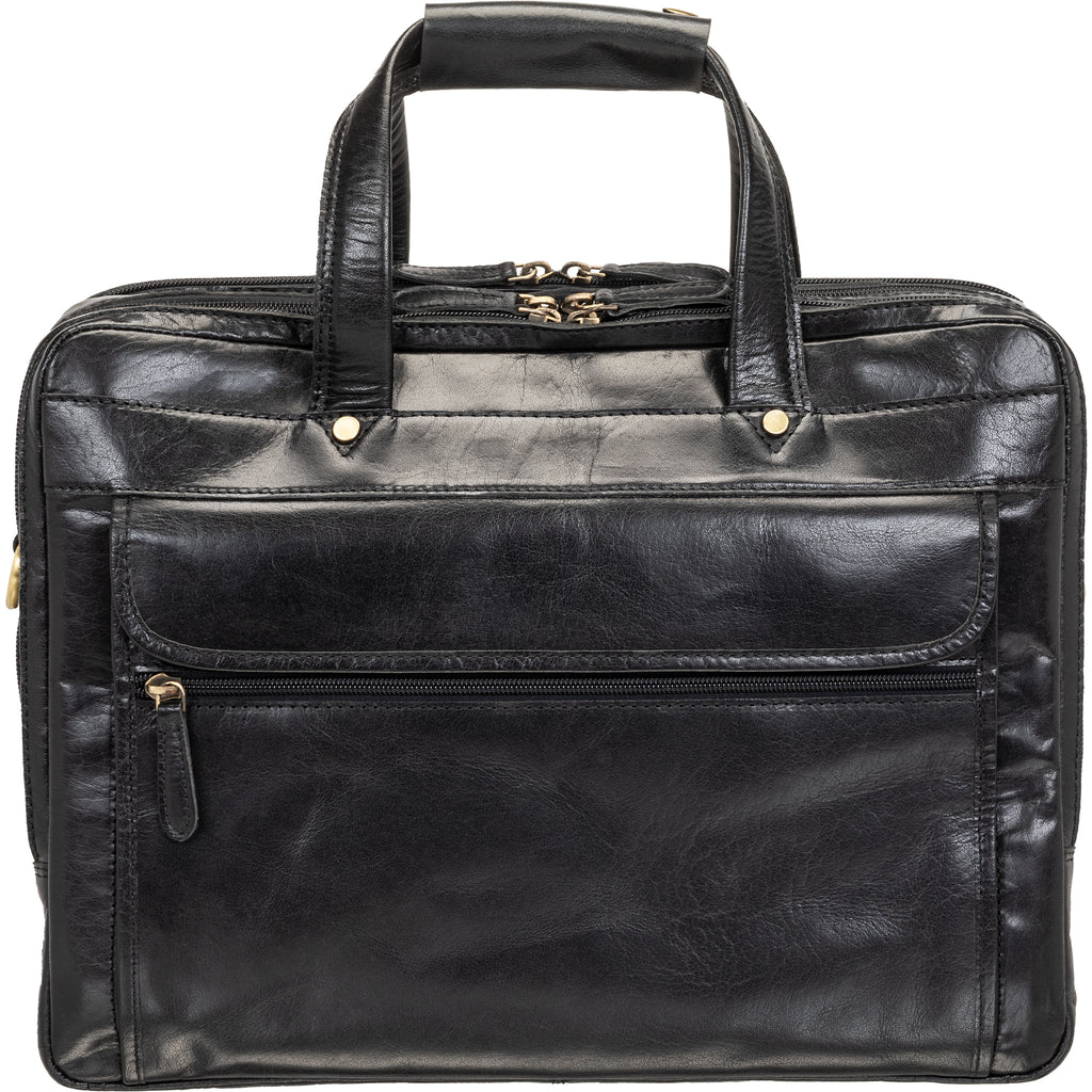 Mancini Porte-documents Buffalo à trois compartiments pour portable 15.6 po 23-3523 | Cuir - Boutique du Cordonnier