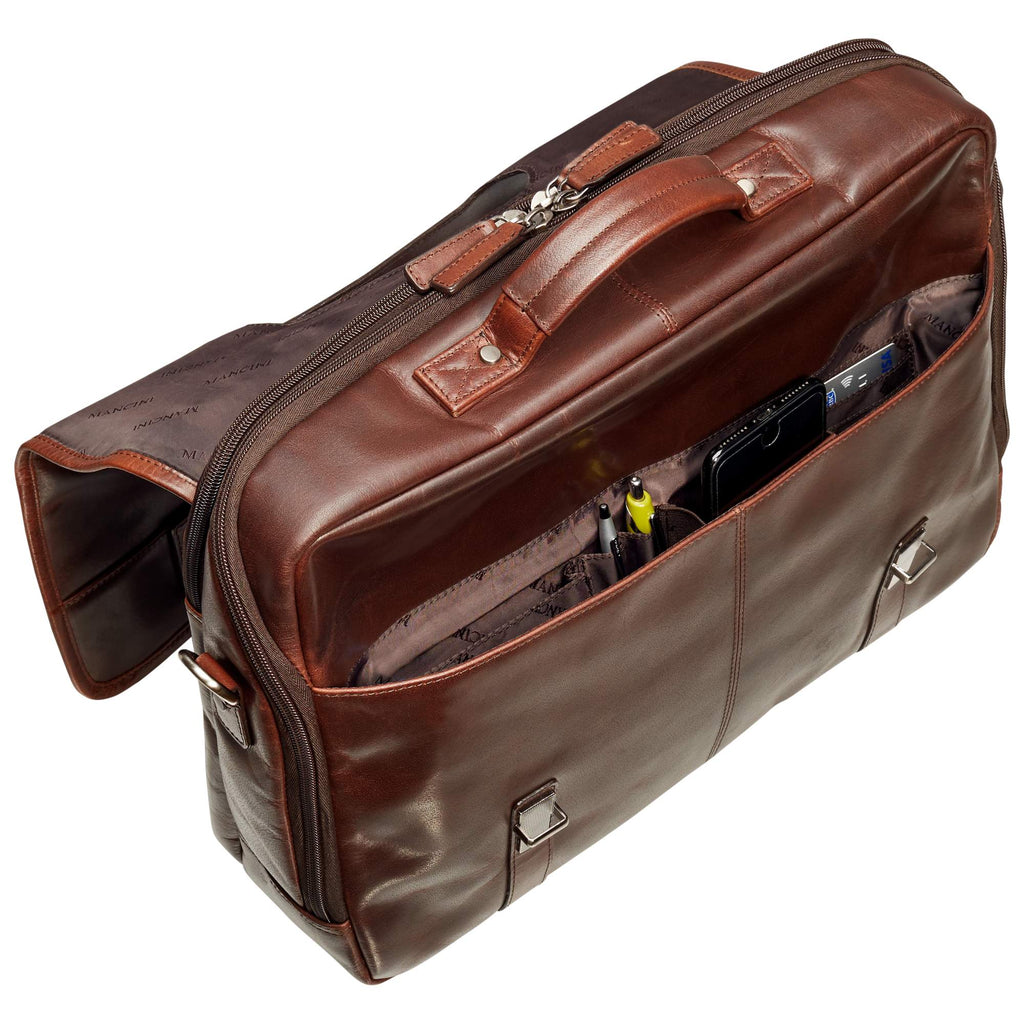 Mancini Porte-documents à deux compartiments pour portable 99-54232 | Cuir - Boutique du Cordonnier
