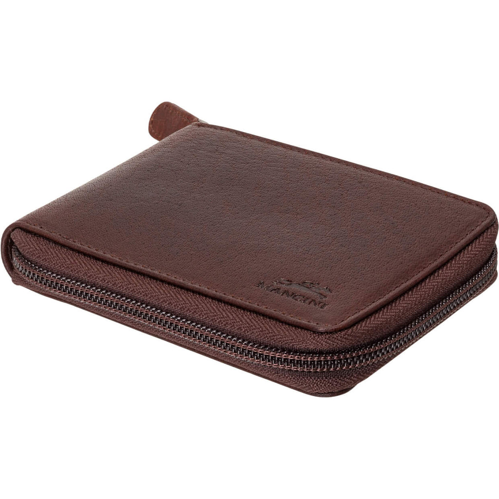 Mancini Portefeuille RFID à fermeture éclair avec porte cartes amovible 99-54159 | Cuir Buffalo - Boutique du Cordonnier