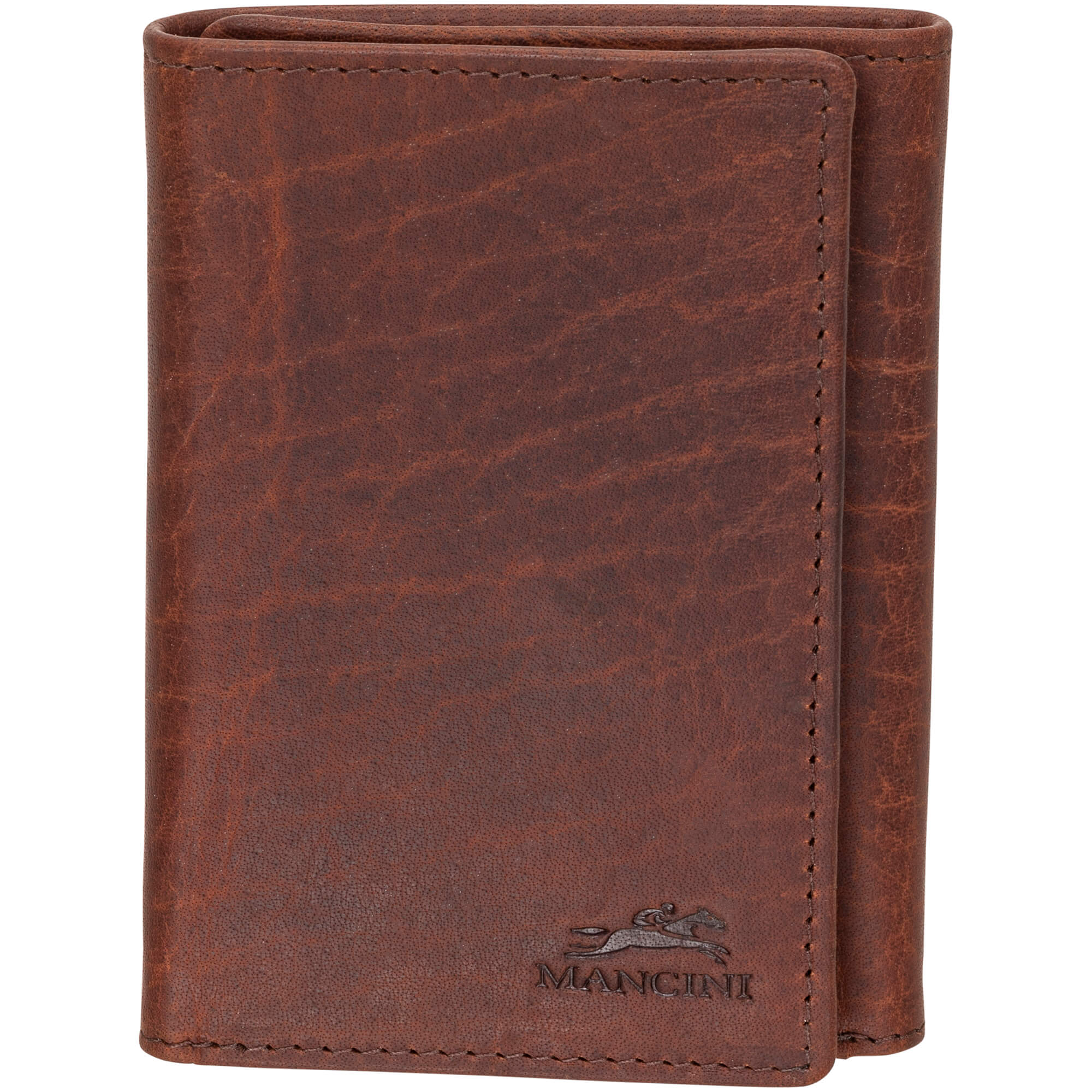 Mancini Bellagio Trifold Wallet – Top Grain Leather With RFID Protection For Men (Brown) - View #2