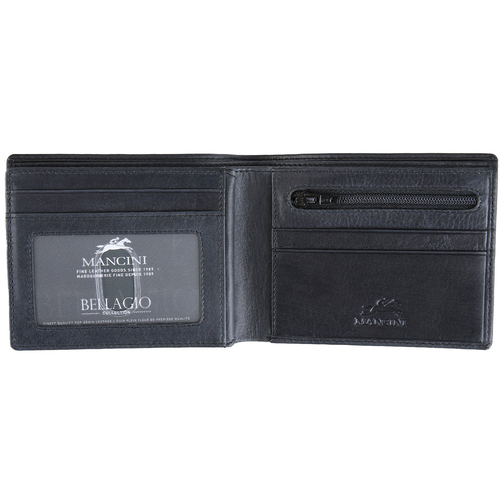 Mancini Portefeuille RFID avec volet au centre et pochette pour la monnaie 2020183 | Cuir - Boutique du Cordonnier