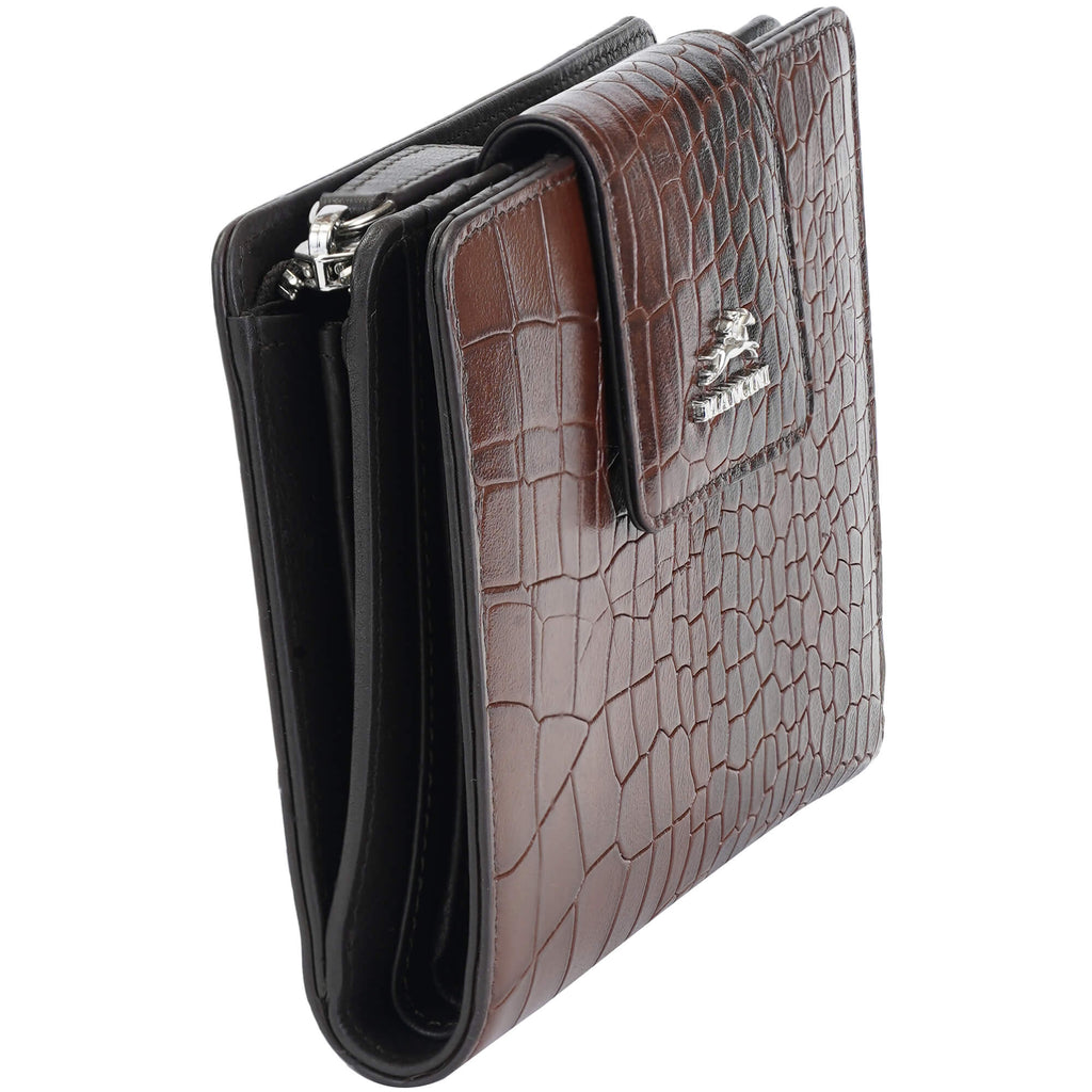 Mancini Portefeuille d’embrayage moyen Croco2 RFID 6900371 | Cuir - Boutique du Cordonnier