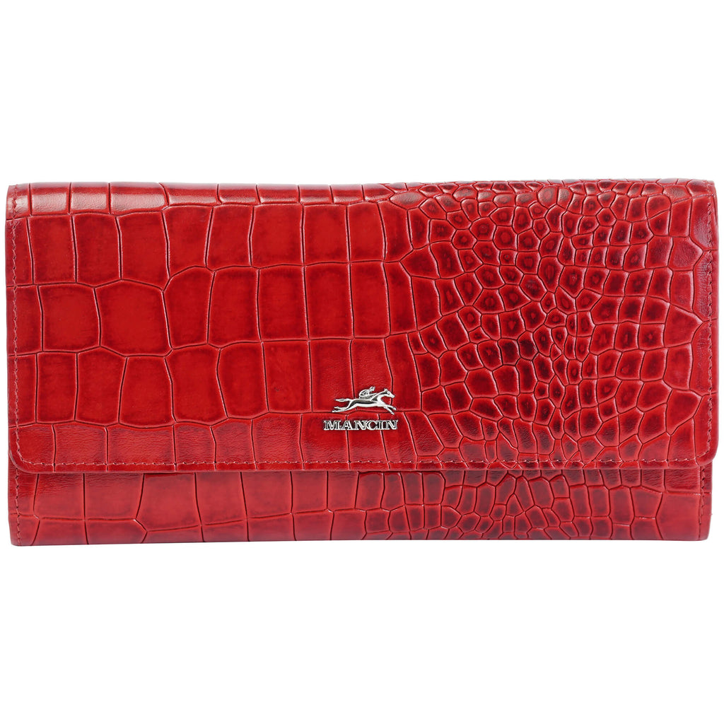 Mancini Portefeuille quadripliant Croco2 RFID 6900369 | Cuir - Boutique du Cordonnier