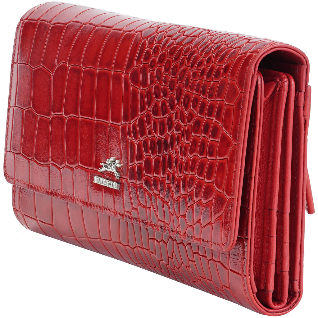 Mancini Portefeuille quadripliant Croco2 RFID 6900369 | Cuir - Boutique du Cordonnier