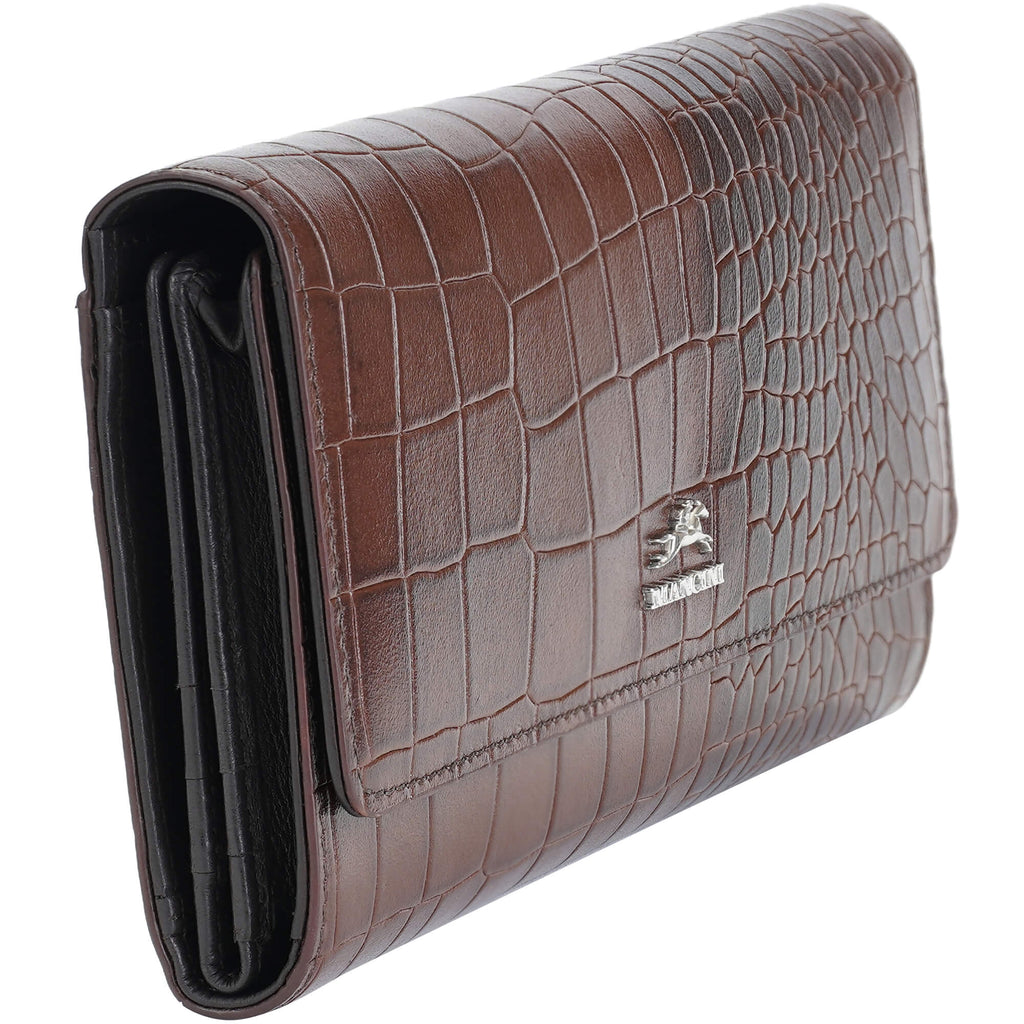 Mancini Portefeuille quadripliant Croco2 RFID 6900369 | Cuir - Boutique du Cordonnier
