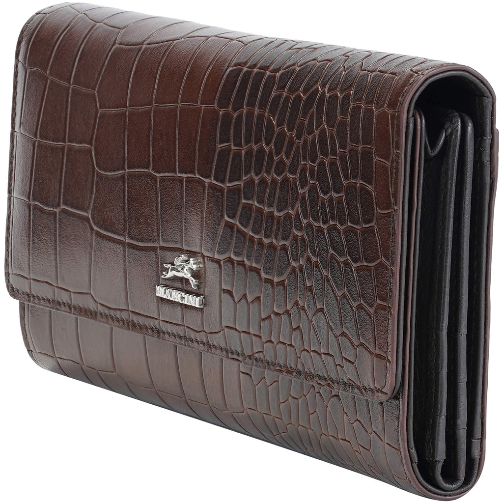Mancini Portefeuille quadripliant Croco2 RFID 6900369 | Cuir - Boutique du Cordonnier