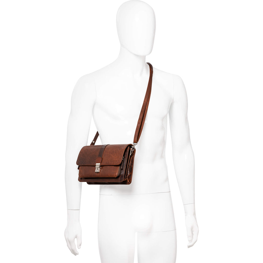 Mancini Sac unisexe Buffalo avec organisateur 99-5405 | Cuir - Boutique du Cordonnier