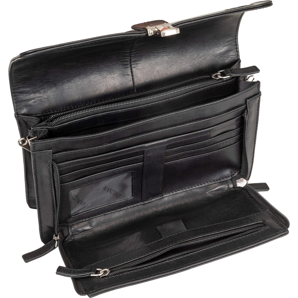 Mancini Sac unisexe Buffalo avec organisateur 99-5405 | Cuir - Boutique du Cordonnier