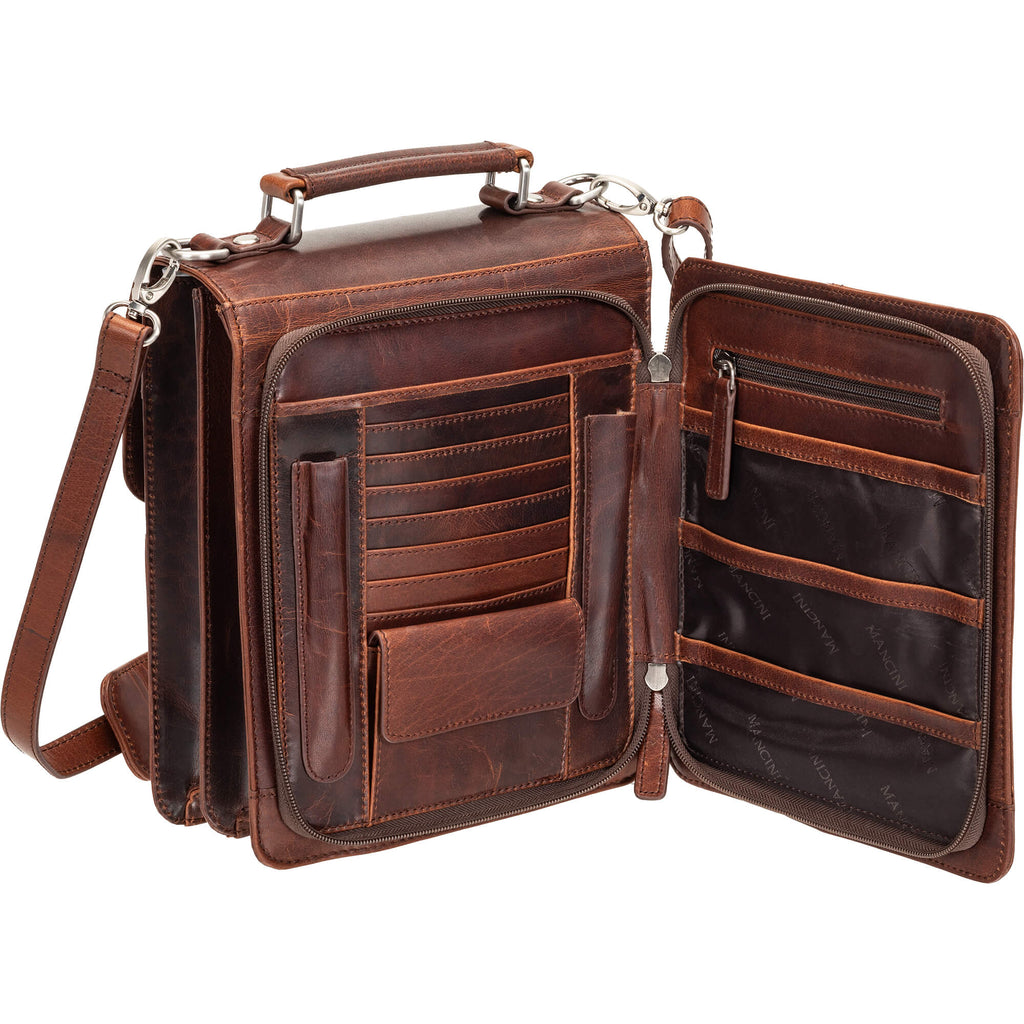 Mancini Sac unisexe Buffalo avec organisateur arrière 99-5407 | Cuir - Boutique du Cordonnier