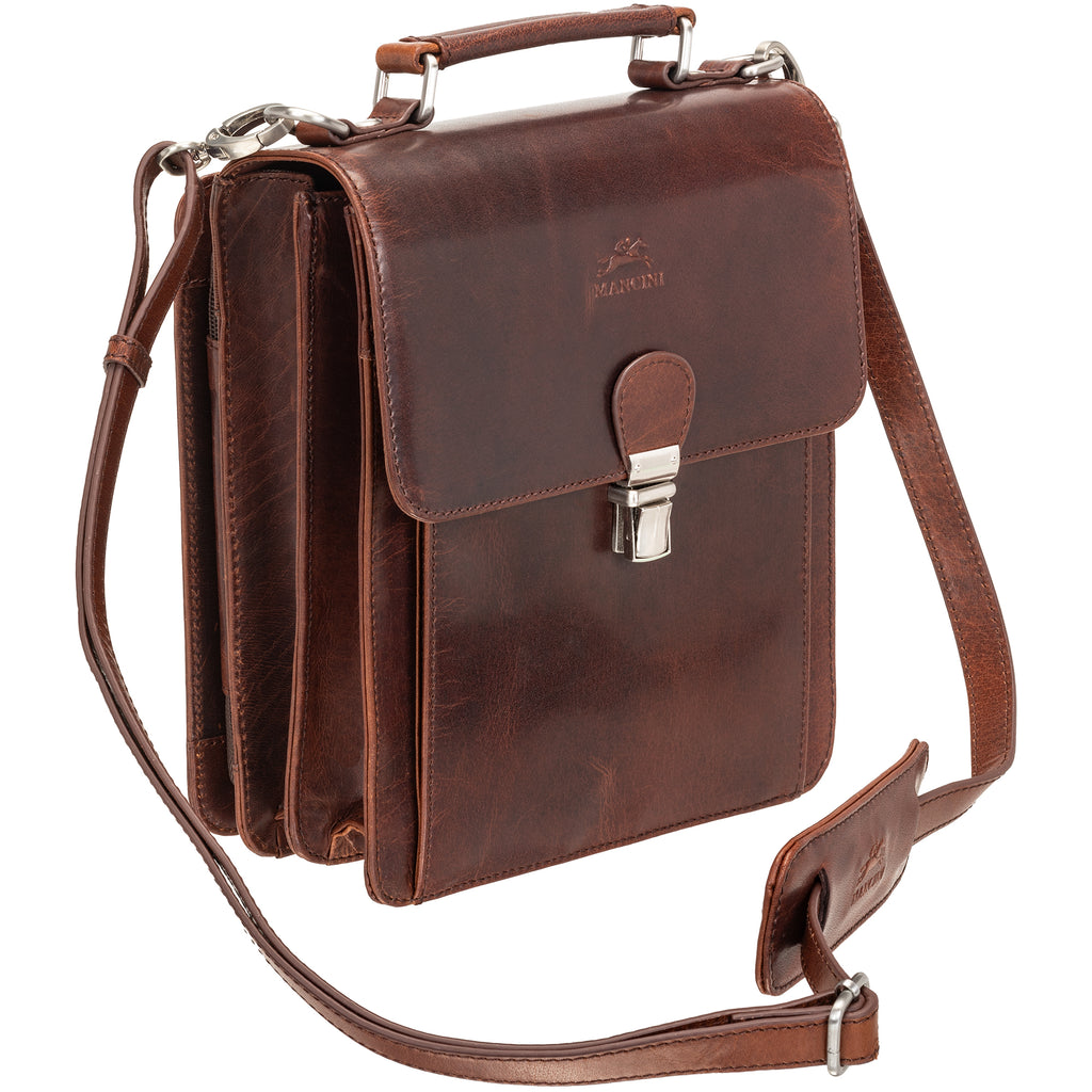 Mancini Sac unisexe Buffalo avec organisateur arrière 99-5407 | Cuir - Boutique du Cordonnier
