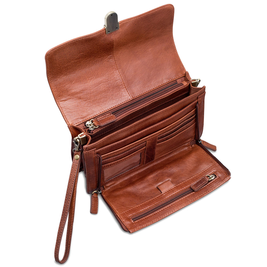 Mancini Sac unisexe avec organisateur 1410-05 | Cuir - Boutique du Cordonnier