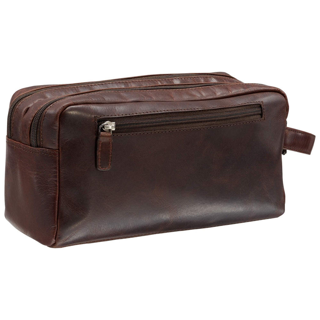 Mancini Trousse de toilette avec deux compartiments 99-54201 | Cuir - Boutique du Cordonnier