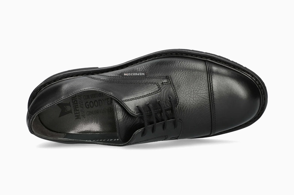 Mephisto MELCHIOR Noir Chaussures Confortables à lacets pour hommes Goodyear-Welt - Boutique du Cordonnier