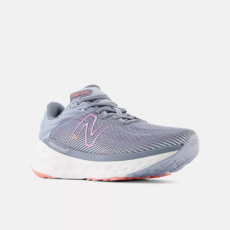 New Balance W840FLS Gris arctique/Framboise | Espadrilles de course - Boutique du Cordonnier
