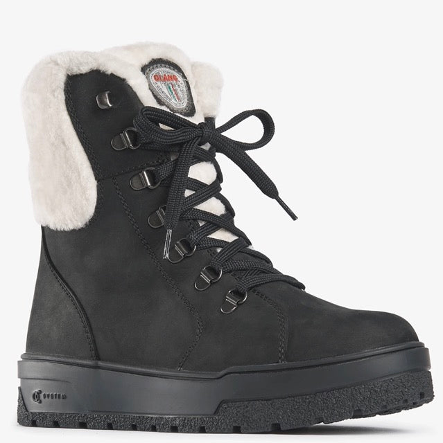 Olang ANNA Nero | Bottes d'hiver à crampons - Boutique du Cordonnier