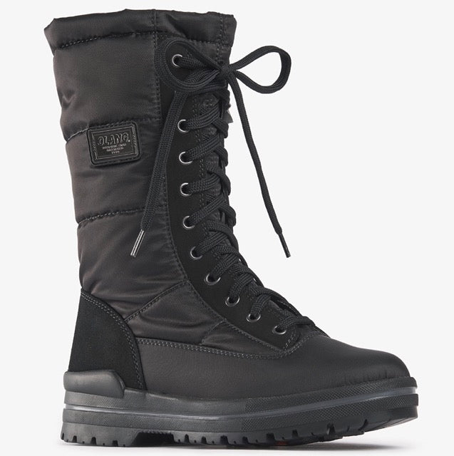 Olang GLAMOUR Mat Nero | Bottes d'hiver à crampons - Boutique du Cordonnier