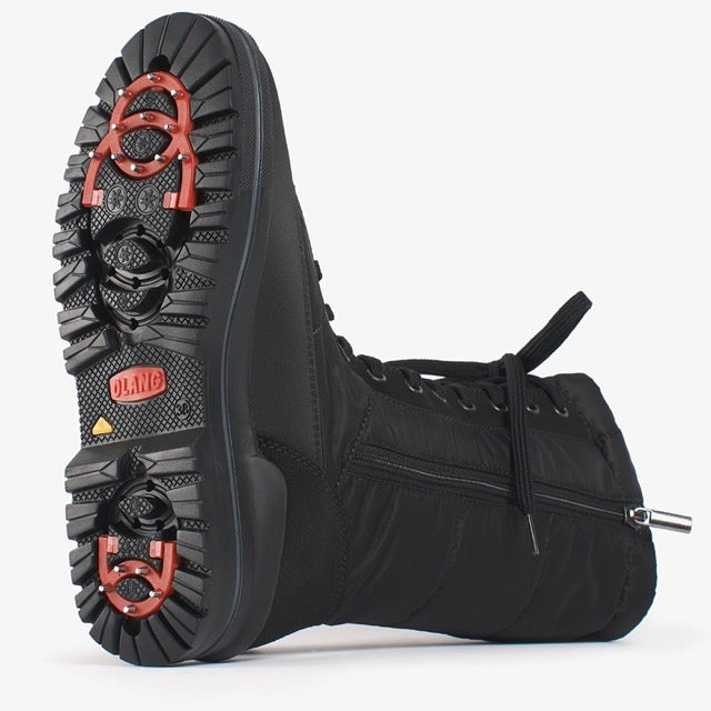 Olang GLAMOUR Mat Nero | Bottes d'hiver à crampons - Boutique du Cordonnier