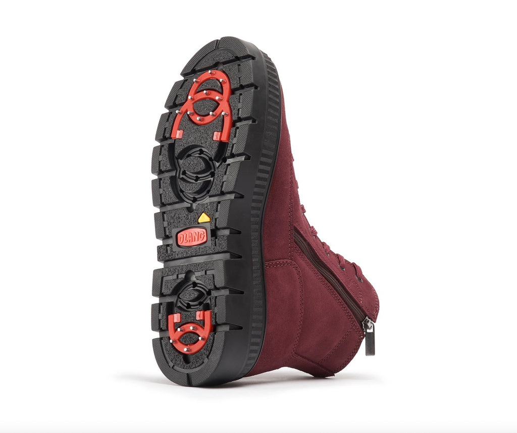 Olang GLEE Bordo | Bottes d'hiver à crampons - Boutique du Cordonnier