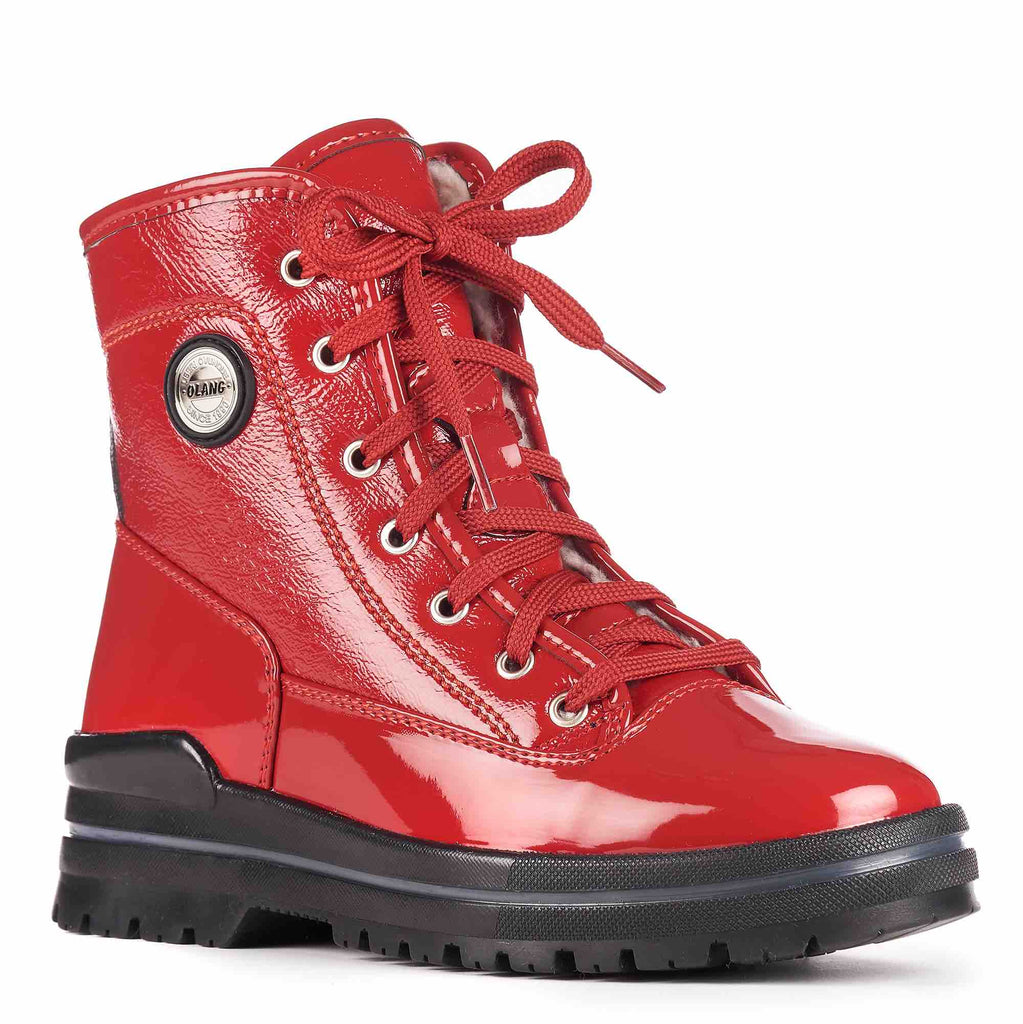 Olang SPOKE Rosso | Bottes d'hiver à crampons - Boutique du Cordonnier