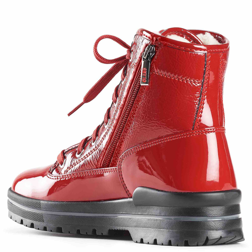 Olang SPOKE Rosso | Bottes d'hiver à crampons - Boutique du Cordonnier