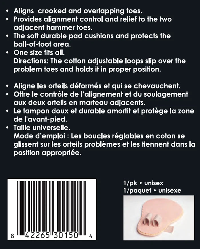 Paradigm Medical - goSeamless Redresseur d'orteils à deux boucles Budin GS3015 - Boutique du Cordonnier