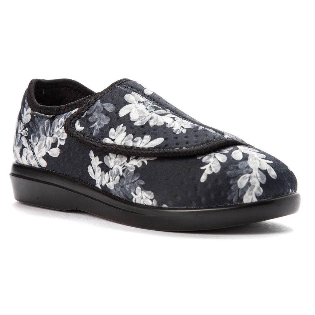 Propét CUSH N FOOT W0206 Black Floral - Boutique du Cordonnier