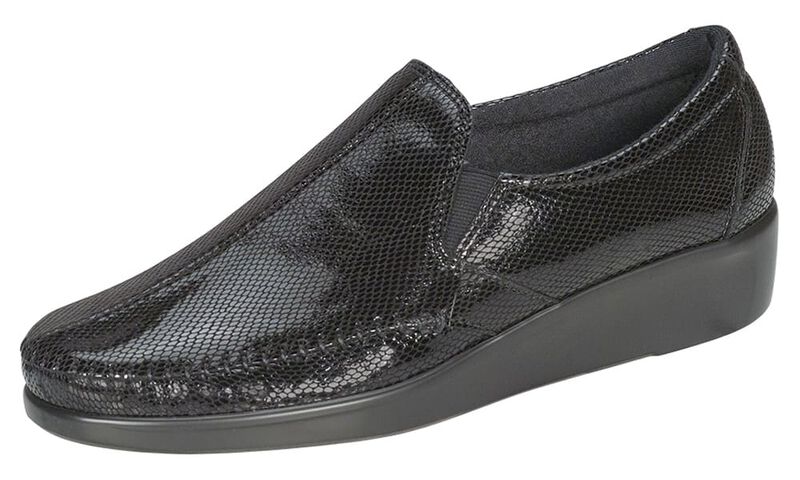 SAS Dream Slip On Loafer 2250-211 Noir Serpent | Largeur W - Boutique du Cordonnier