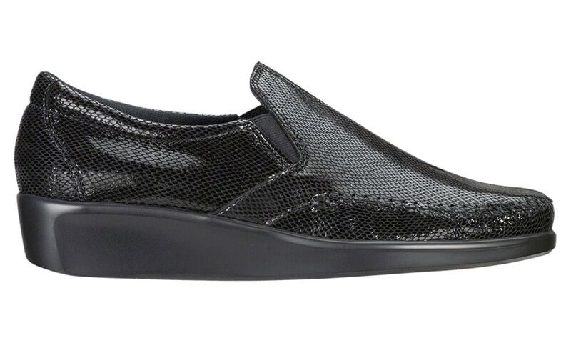 SAS Dream Slip On Loafer 2250-211 Noir Serpent | Largeur W - Boutique du Cordonnier