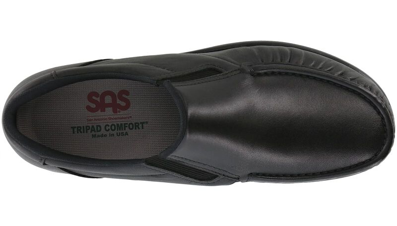 SAS Side Gore Slip On Loafer 1840-478 Noir Smooth | Largeurs W & WW - Boutique du Cordonnier