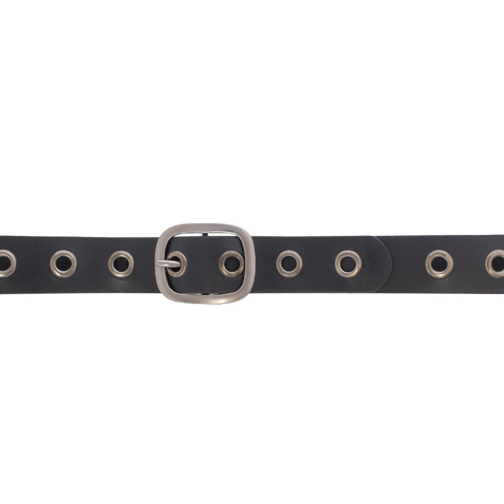 Silver Jeans & Co Women's Heavyweight Genuine Leather Belt S526-04 Noir - Boutique du Cordonnier