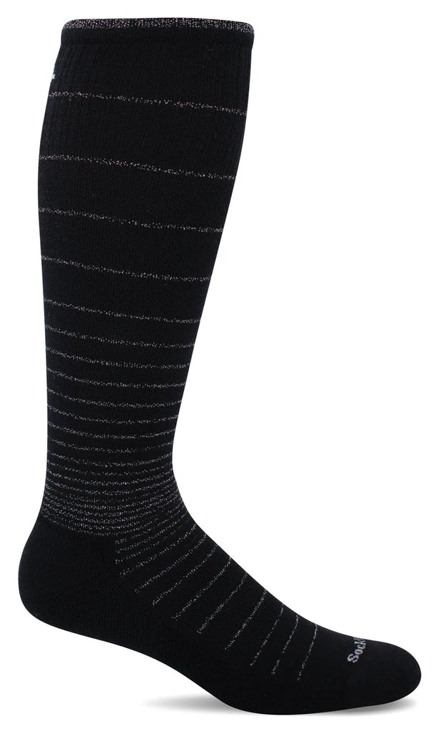 Sockwell Circulator SW1W Black Sparkle 902 | Compression Graduée Modérée 15-20mmHg - Boutique du Cordonnier