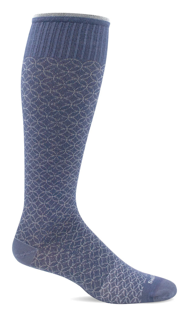 Sockwell Featherweight Fancy SW100W Denim 650 | Compression Graduée Modérée 15-20mmHg - Boutique du Cordonnier