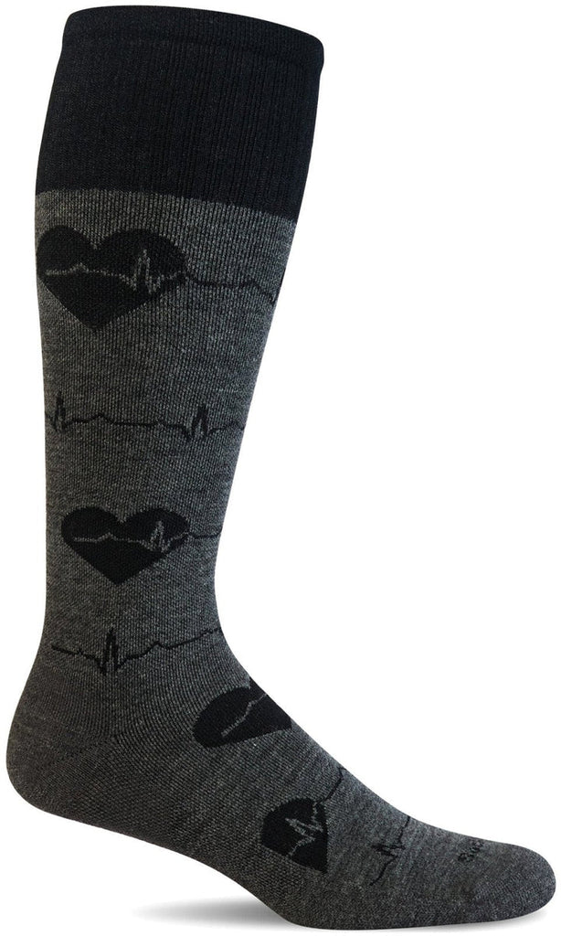 Sockwell Heartbeat Knee Hi SW158W Charcoal 850 | Compression Graduée Modérée 15-20mmHg - Boutique du Cordonnier