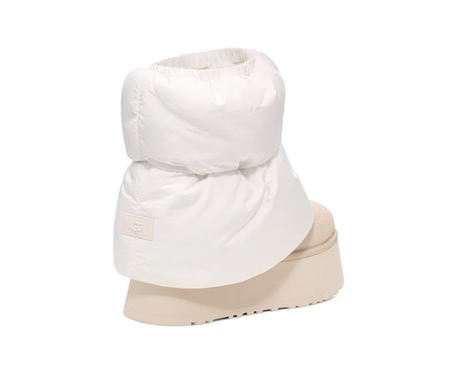 Shop Comfortable Women s Winter Boots UGG Classic Mini Dipper Puffer Boutique du Cordonnier