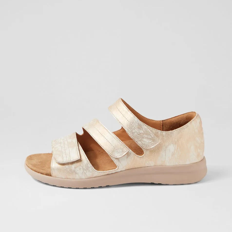 ZIERA BARDOT XW Smudge Metal-Almond - Boutique du Cordonnier