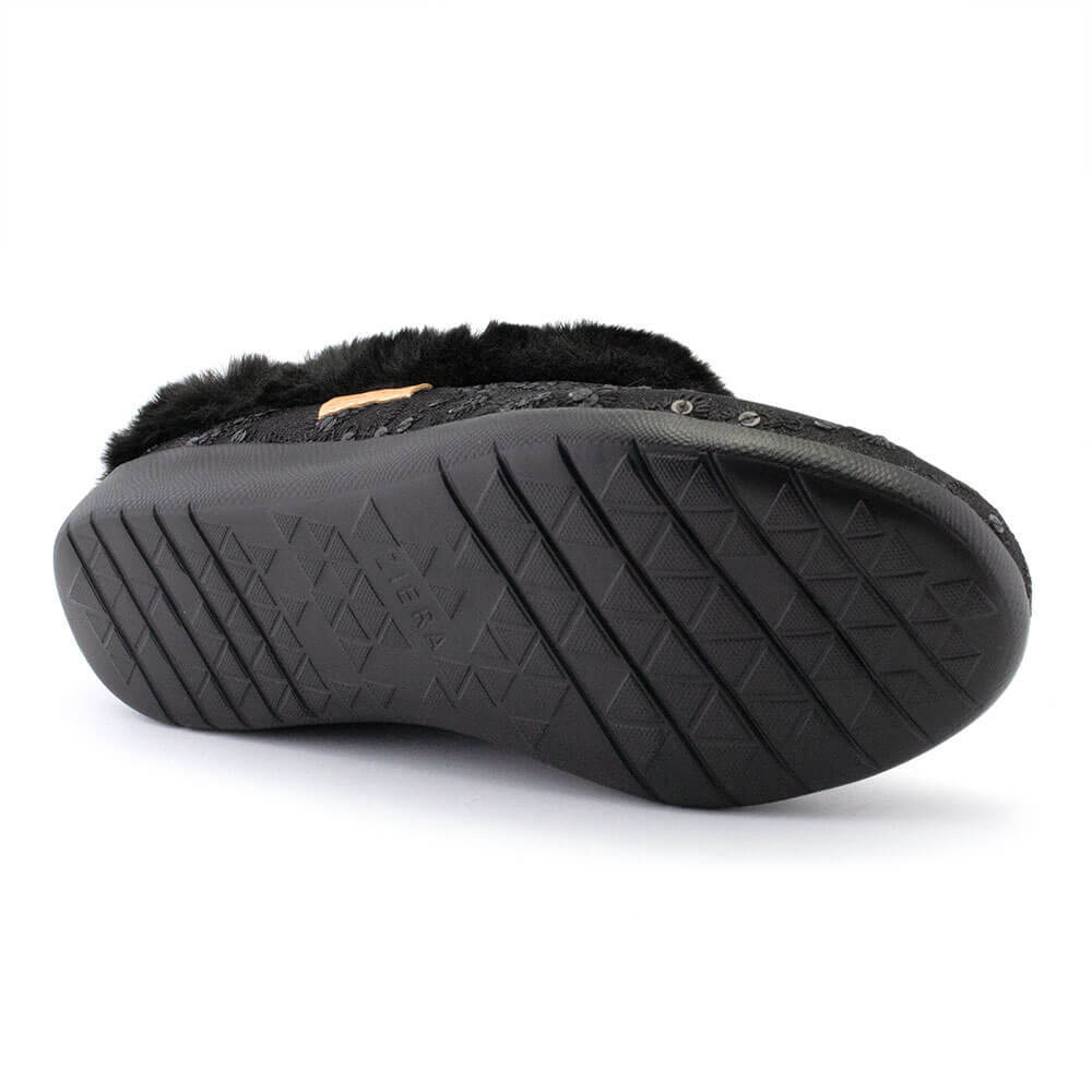 ZIERA Fifi XW-ZR ZR10320 Black Sequin Floral - Boutique du Cordonnier