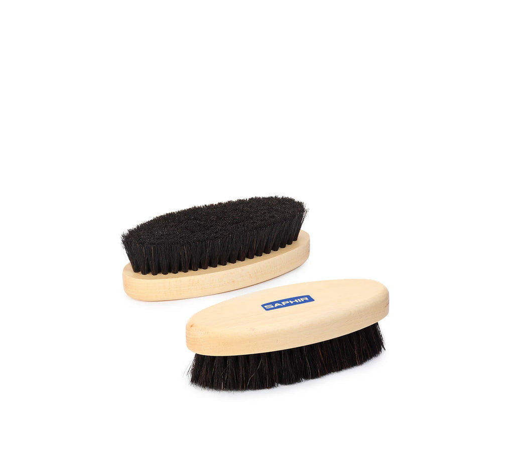 Saphir - Brosse ovale en crin de cheval - Boutique du Cordonnier
