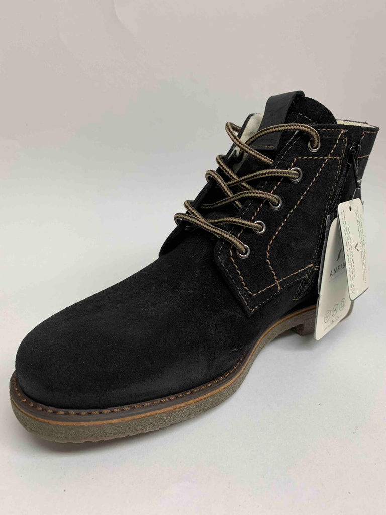 Anfibio 9409 ERIK Suède Noir Bottes d'hiver pour homme FAIT AU CANADA - Boutique du Cordonnier