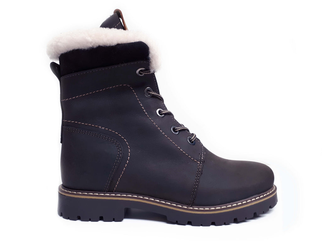 Anfibio NORWAY II 7814C Choco Largeur B Bottes d'hiver avec crampons impreméable FAIT AU CANADA - Boutique du Cordonnier