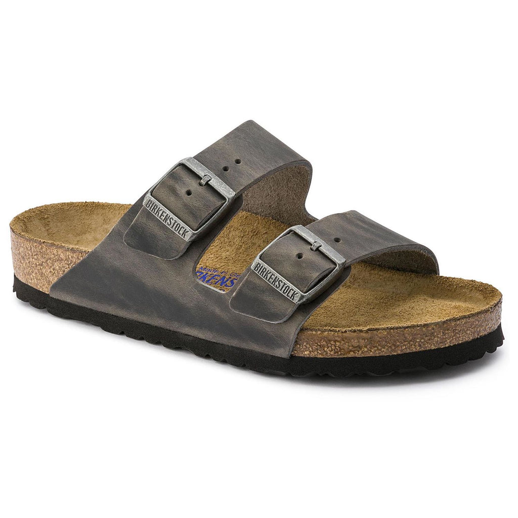 Birkenstock ARIZONA SOFT 552801 Cuir Huilé Iron Largeur Régulière - Boutique du Cordonnier