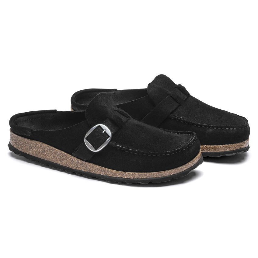 Birkenstock BUCKLEY 1017826 Noir Suede pour Femmes Orthopédiques Largeur Étroite - Boutique du Cordonnier